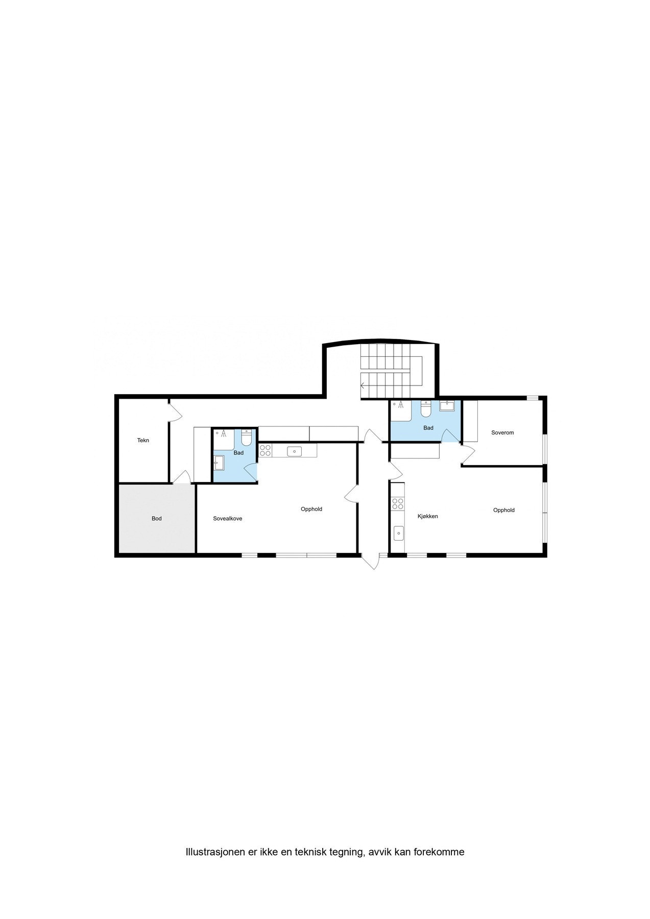 Plantegning - Kjeller og hybel Galleribilde