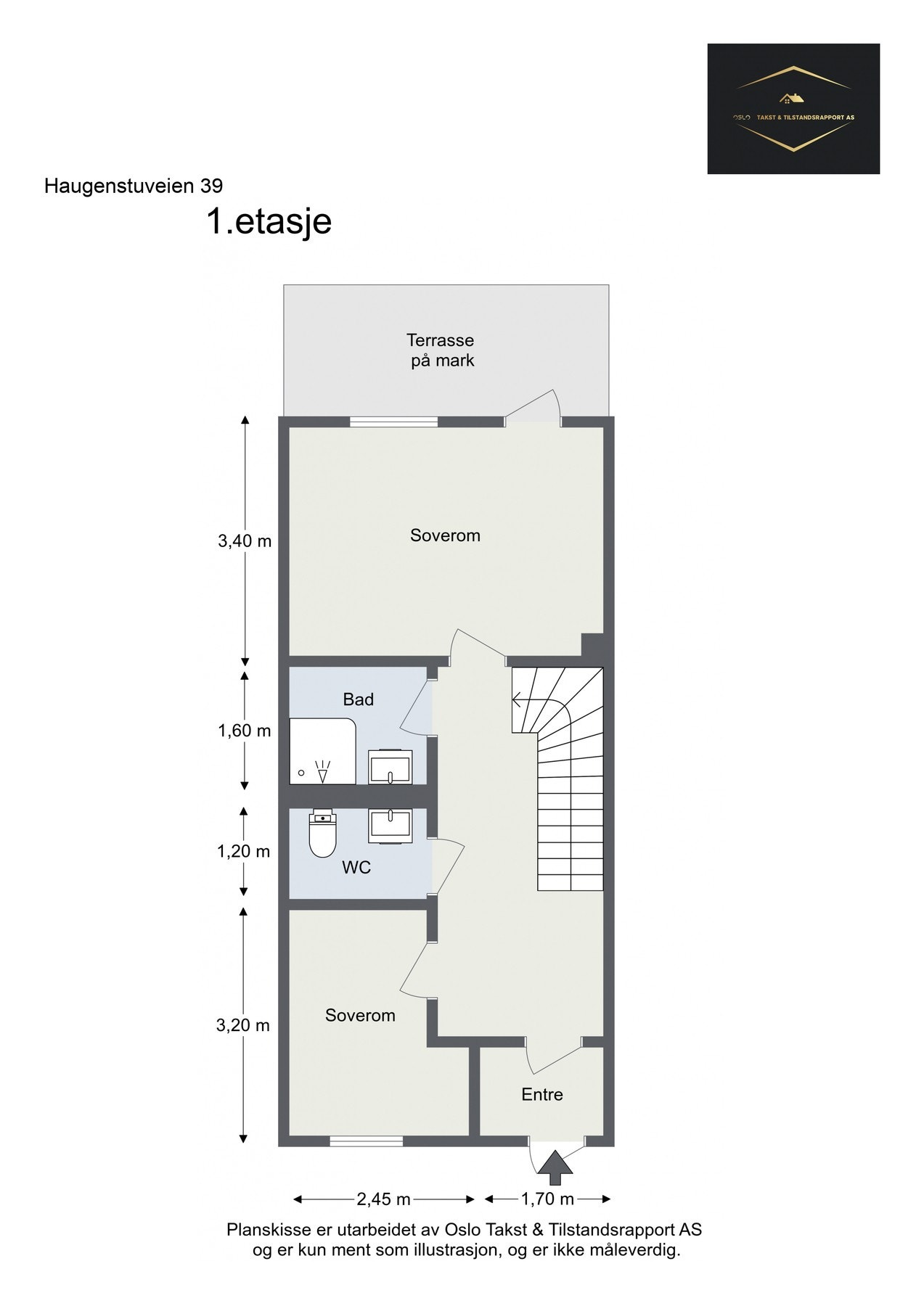 Plantegning 1. etasje Galleribilde
