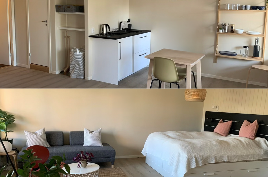 Borettslaget har et eget gjesterom som kan leies for kr 300,- pr natt Galleribilde