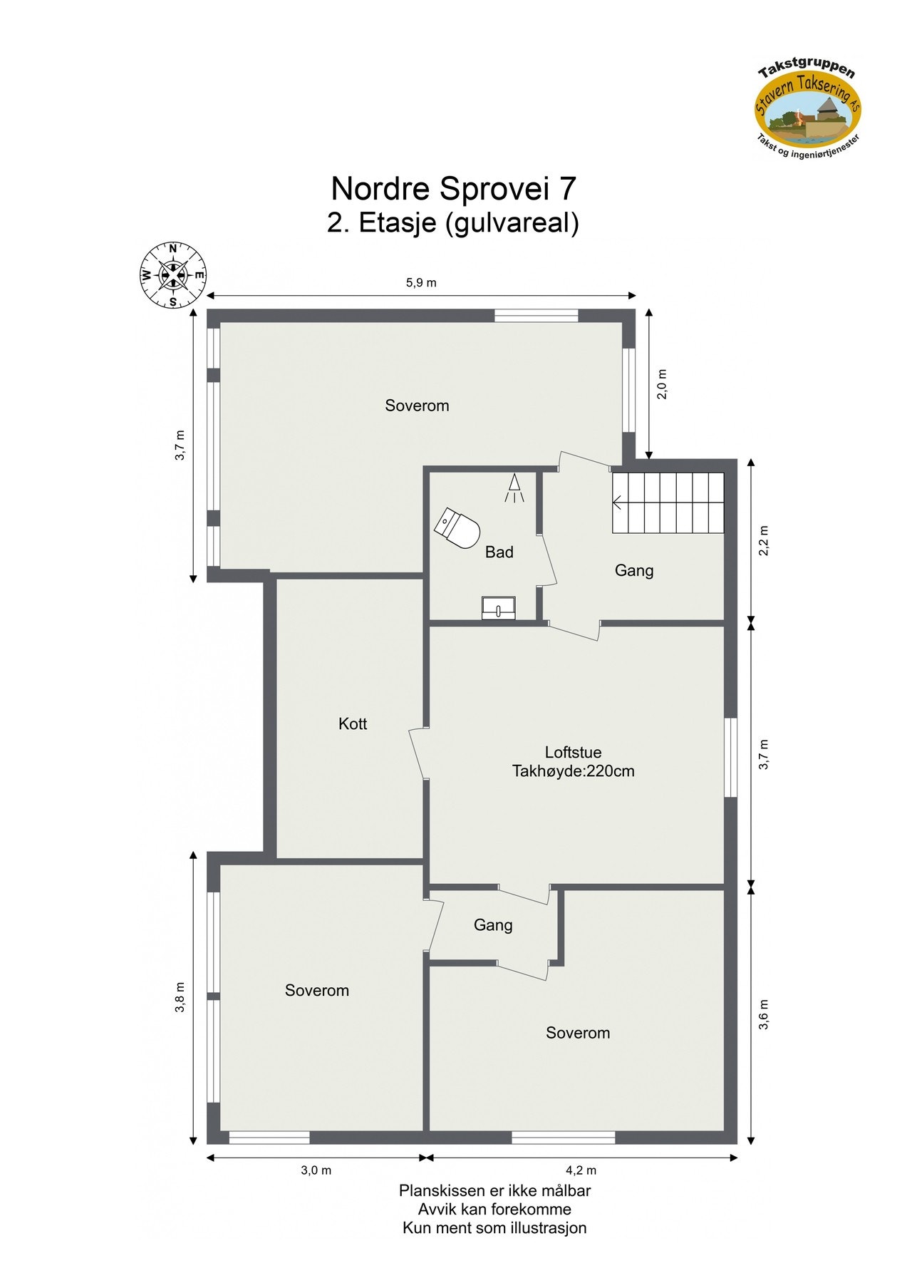 Plantegning 2.etasje Galleribilde