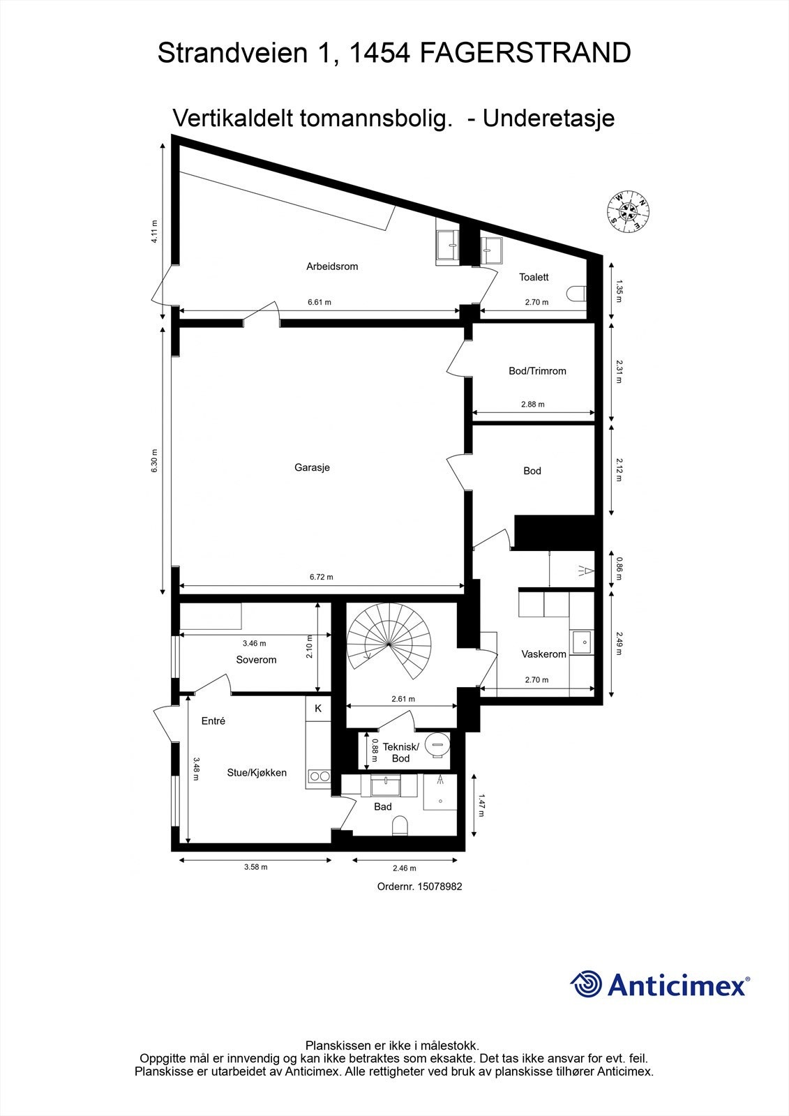 Plantegning - U. etasje Galleribilde