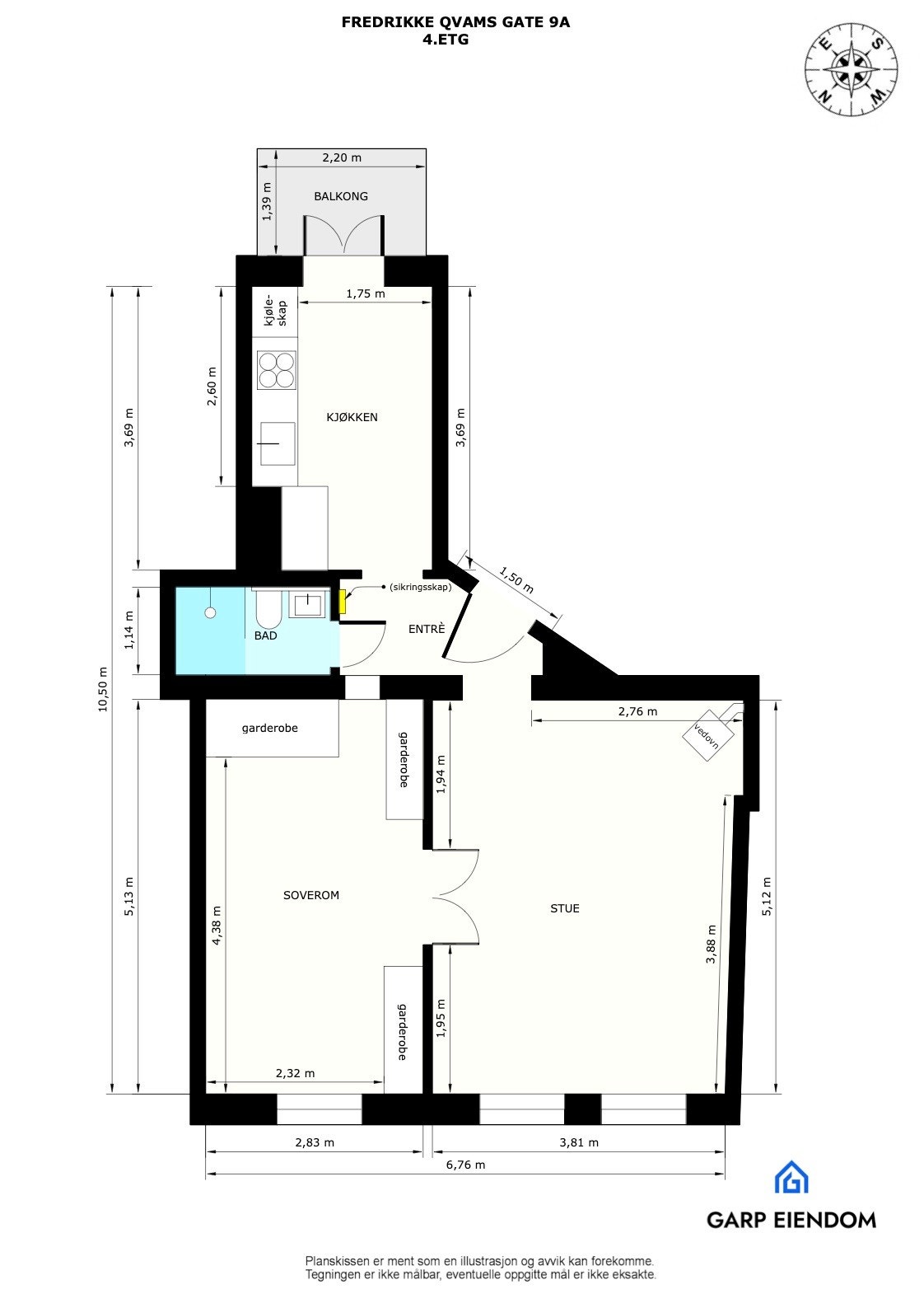 Leiligheten fremstår lys og luftig med en gjennomgående og perfekt planløsning - Denne bør sees! Galleribilde