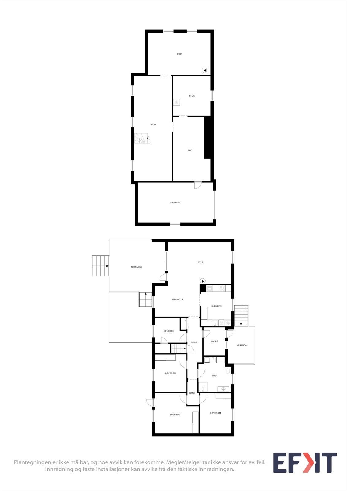 Eneboligen har en innholdsrik planløsning over to plan, med alle primærrom praktisk samlet i første etasje. Galleribilde
