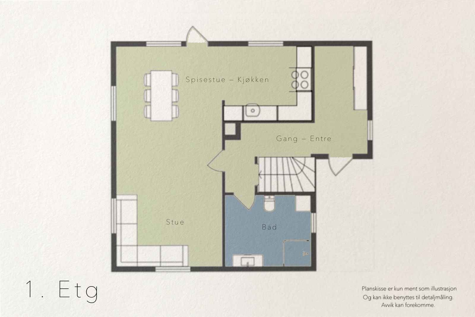 Plantegning 1.etasje Galleribilde