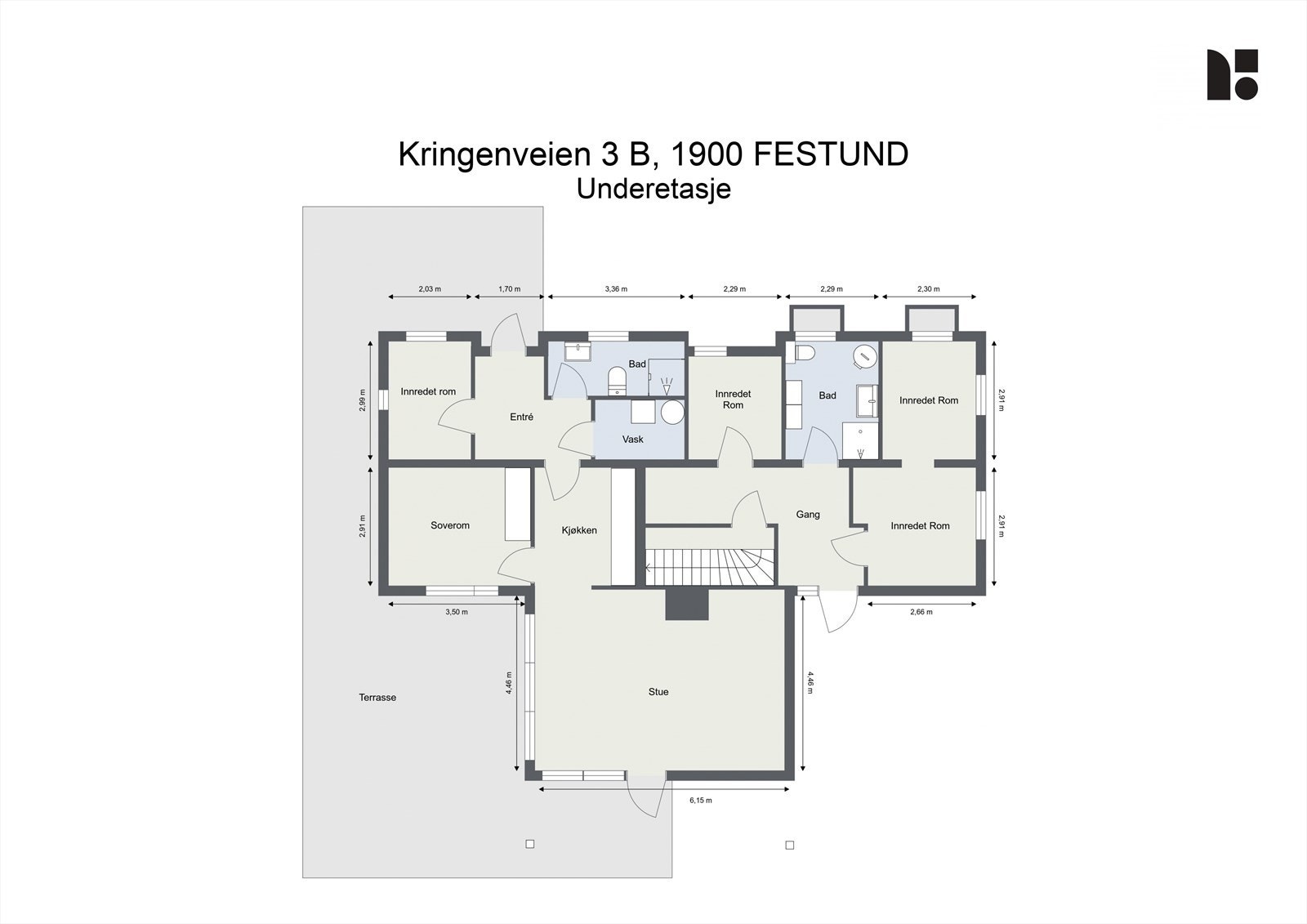 Plantegning - Underetasje Galleribilde