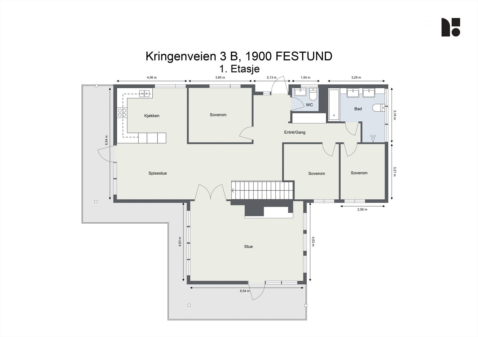 Plantegning - 1. etasje Galleribilde