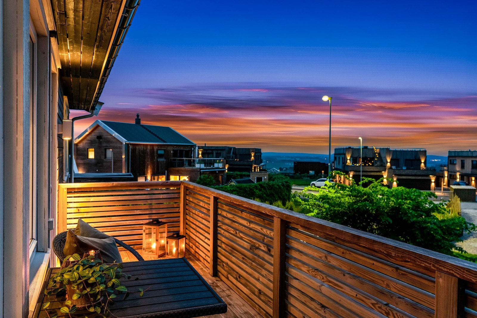 Utsikt fra balkongen i andre etasje.
Foto: Stefan Borup Galleribilde