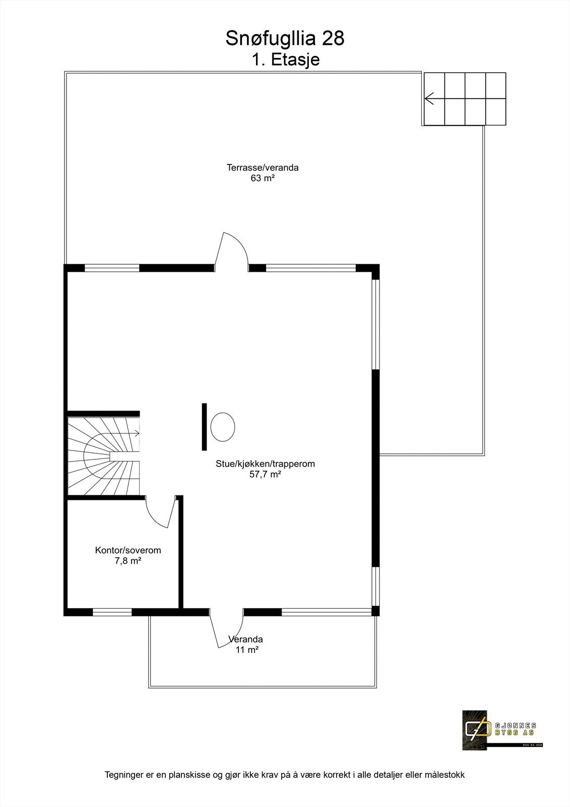 Plantegning 1. etasje Galleribilde