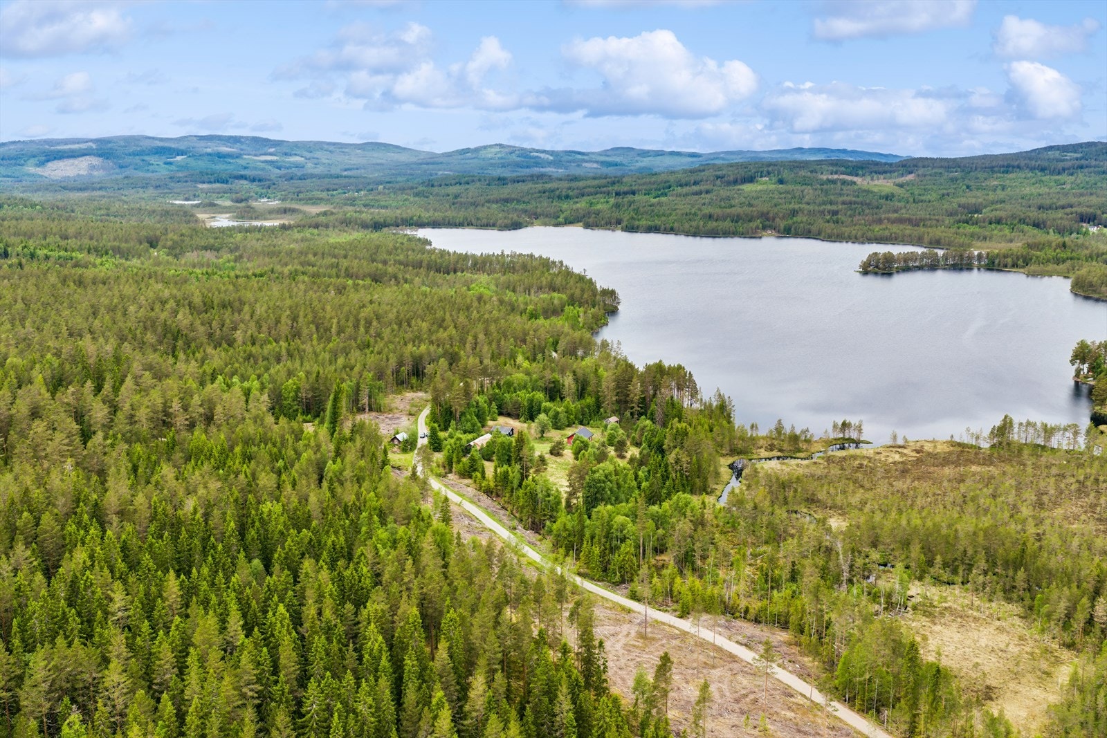 Eiendommen ligger i Lundersæter på Finnskogen, et område kjent for sine trolske skoger og vakre natur. Galleribilde