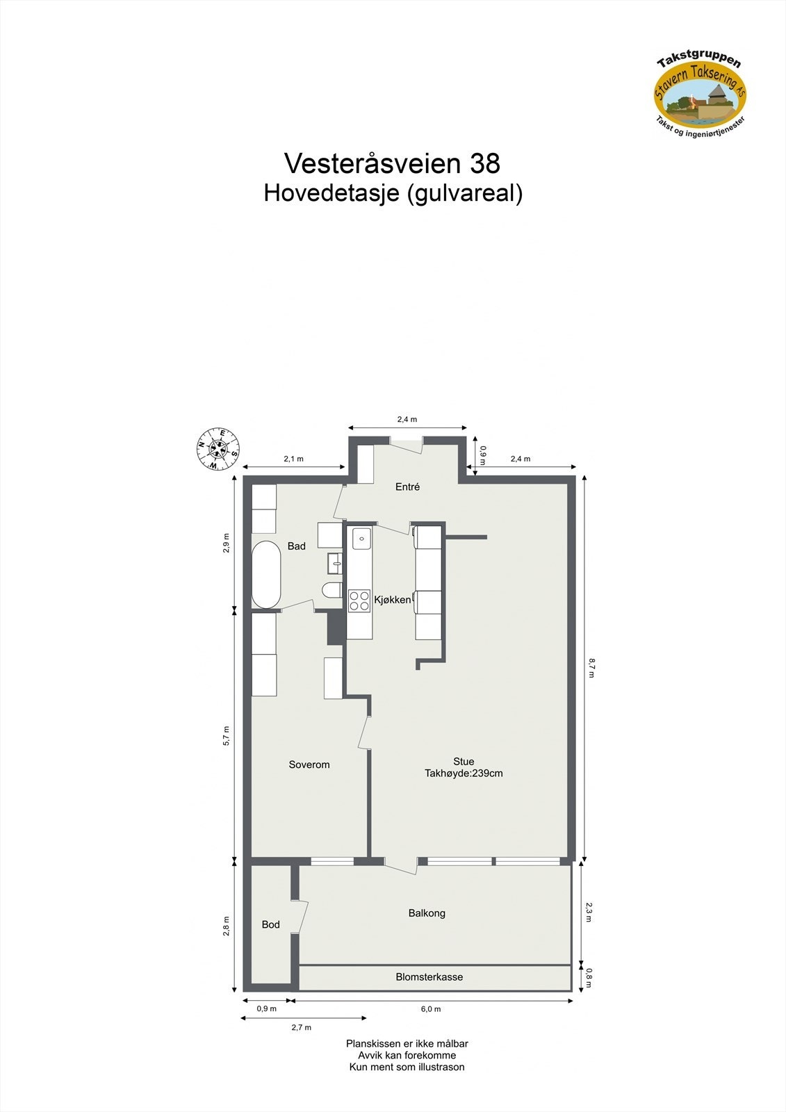 Hovedetasje (gulvareal) Galleribilde