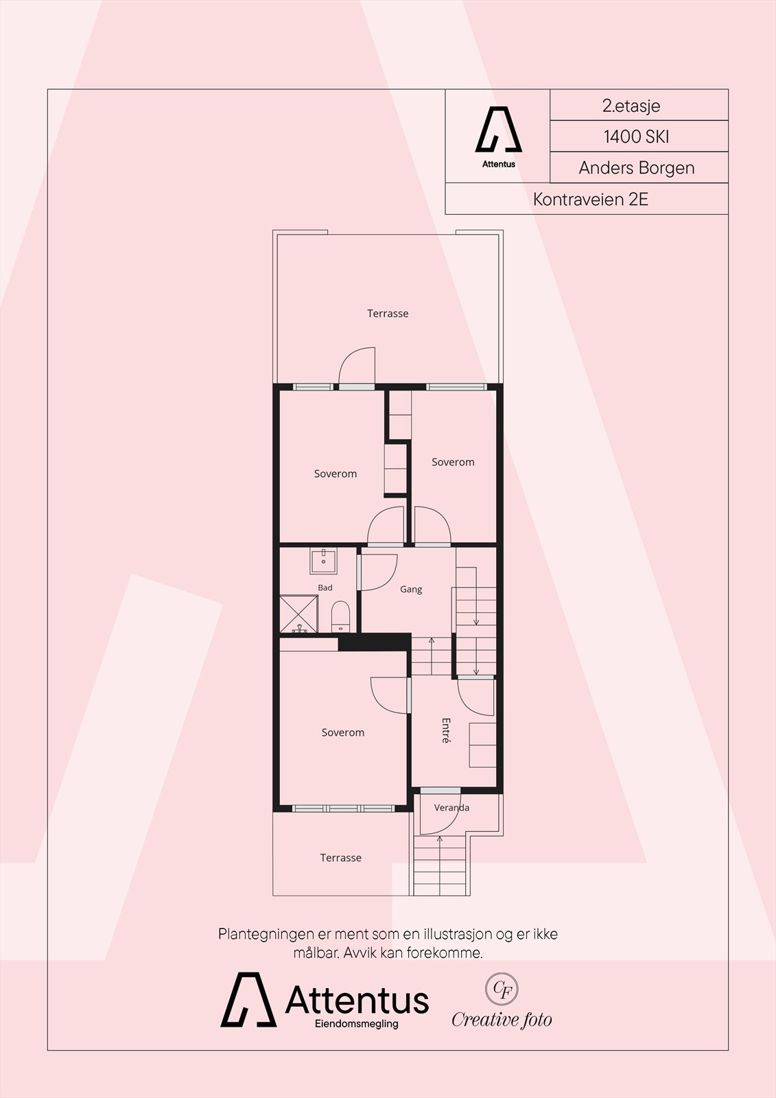 Plantegning 1. etasje Galleribilde