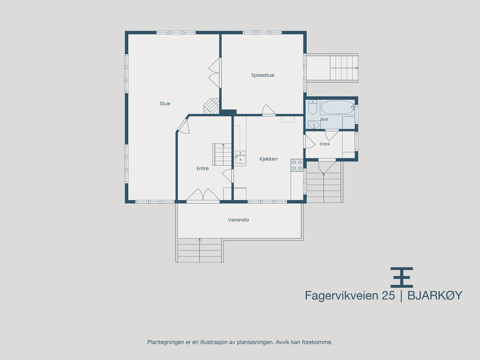 Plantegning hovedetasje Galleribilde