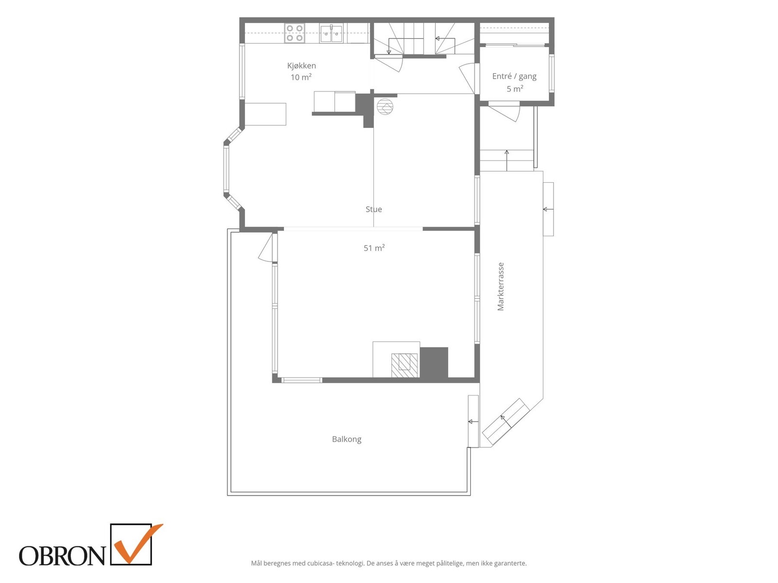 Planskisse hovedetasje. Galleribilde