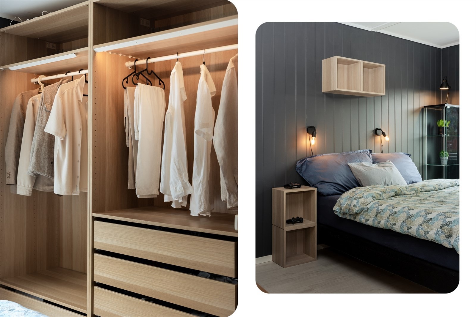 Soverom nummer to er innredet med pen og funksjonell Pax-garderobe. Galleribilde