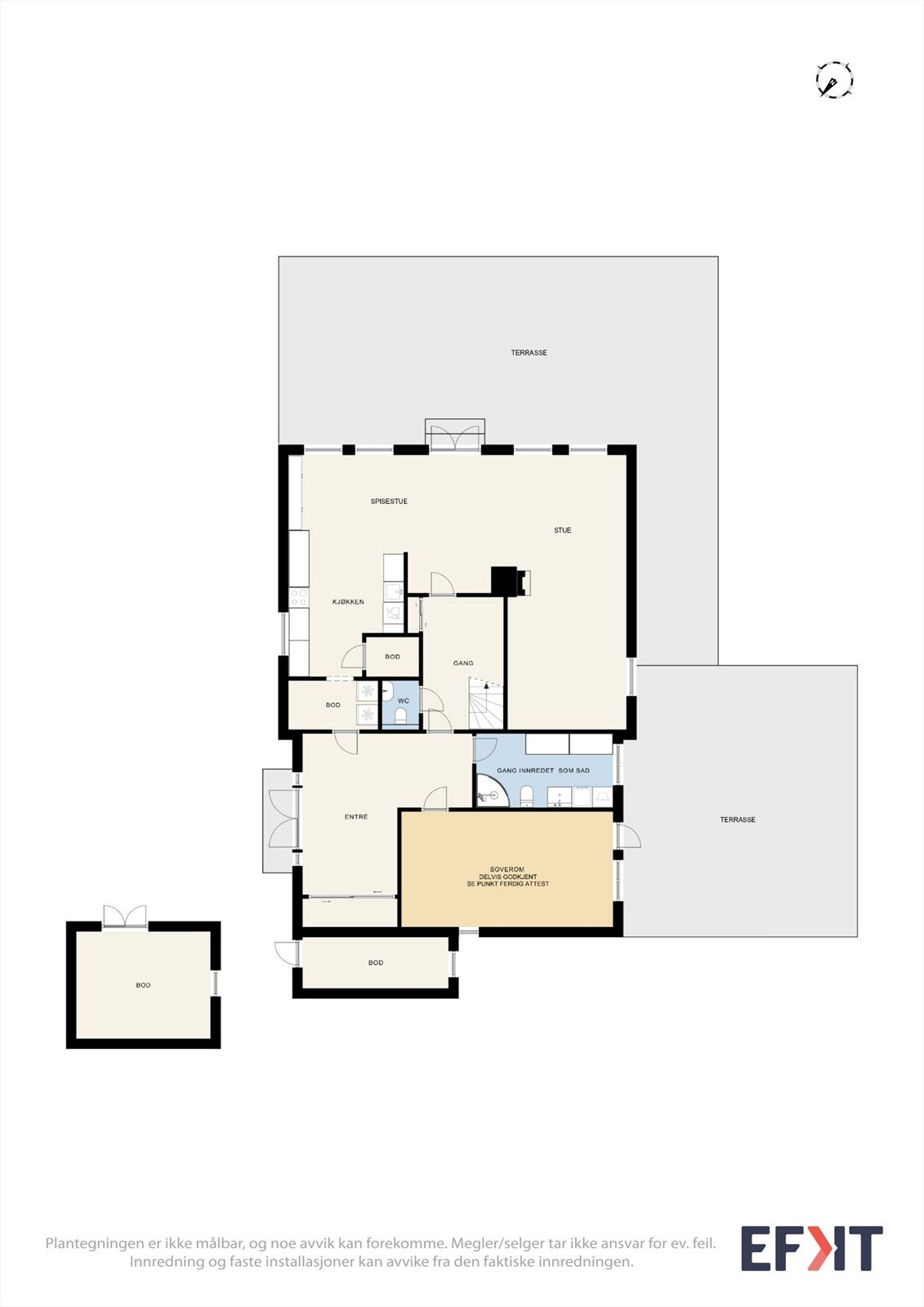 Plantegning 1.etg. Galleribilde