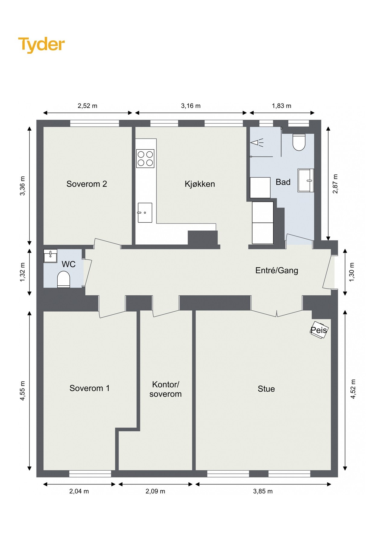Plantegning Galleribilde
