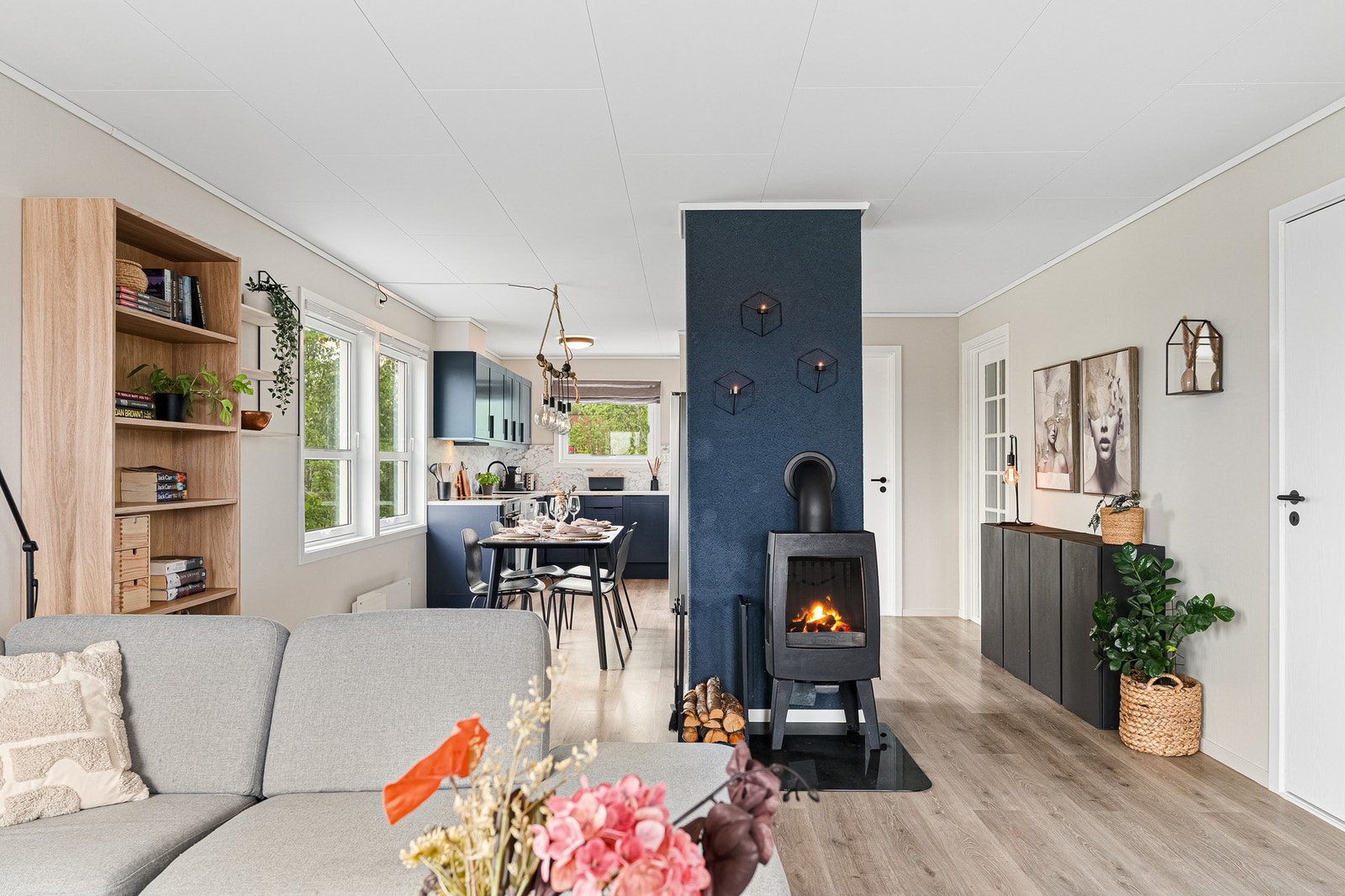 Boligen har en god planløsning som gjør det enkelt å møblere. Galleribilde
