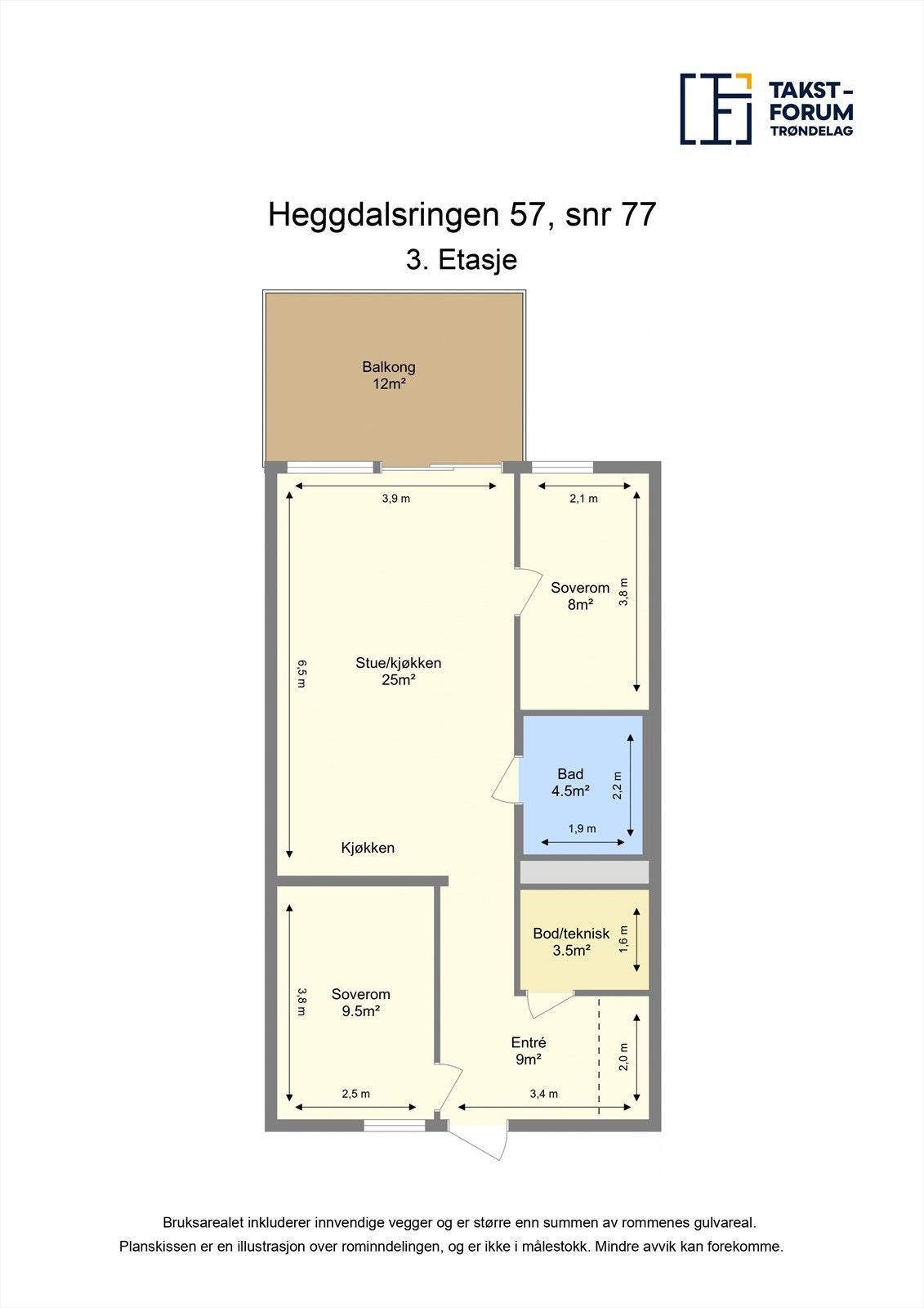 Plantegning 3. etasje. Galleribilde