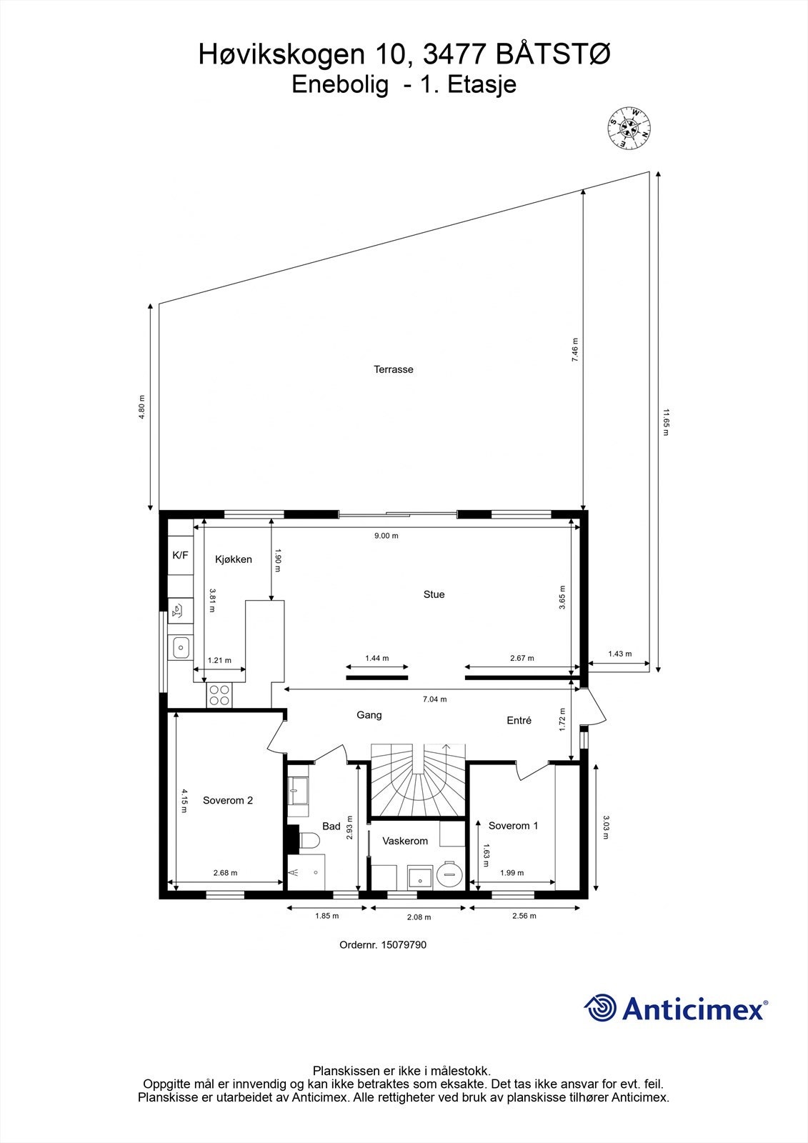 Plantegning 1.etg Galleribilde