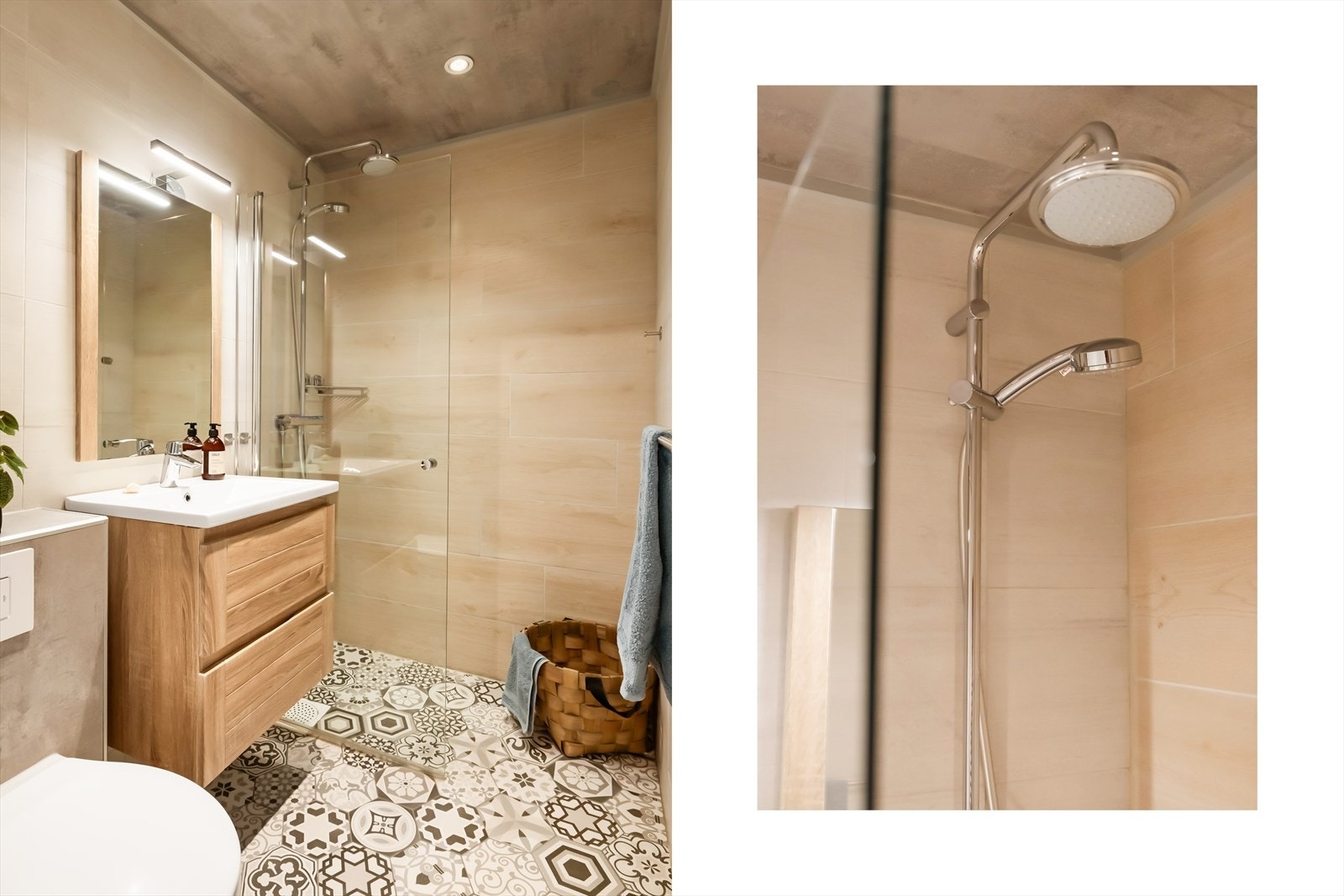 - Innfelte downlights i himlingen gir et moderne uttrykk og god belysning - Galleribilde