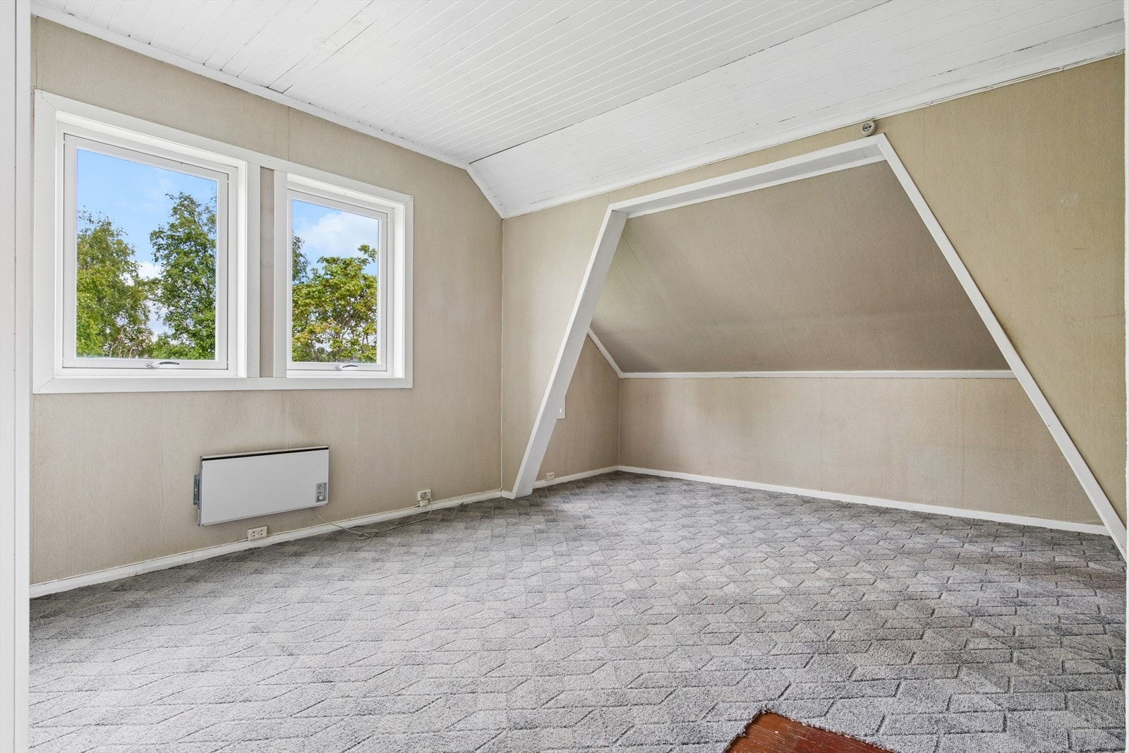 Rommene har skråhimling. Galleribilde
