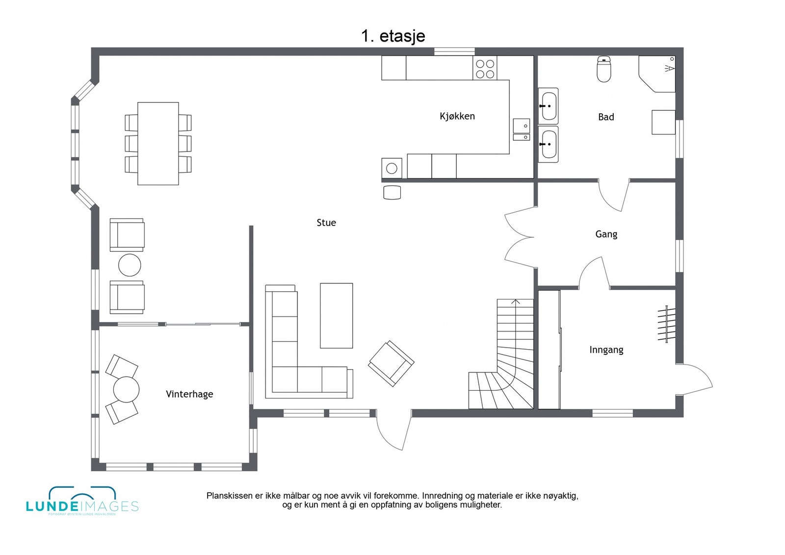 Planskisse 1.etasje Galleribilde