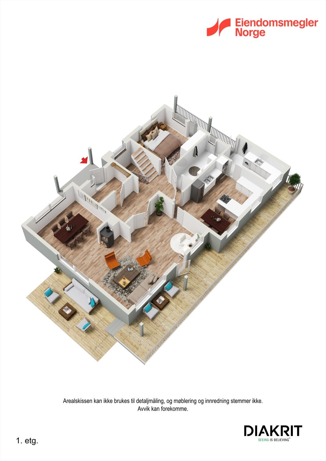 Plantegning 1. etg. Galleribilde