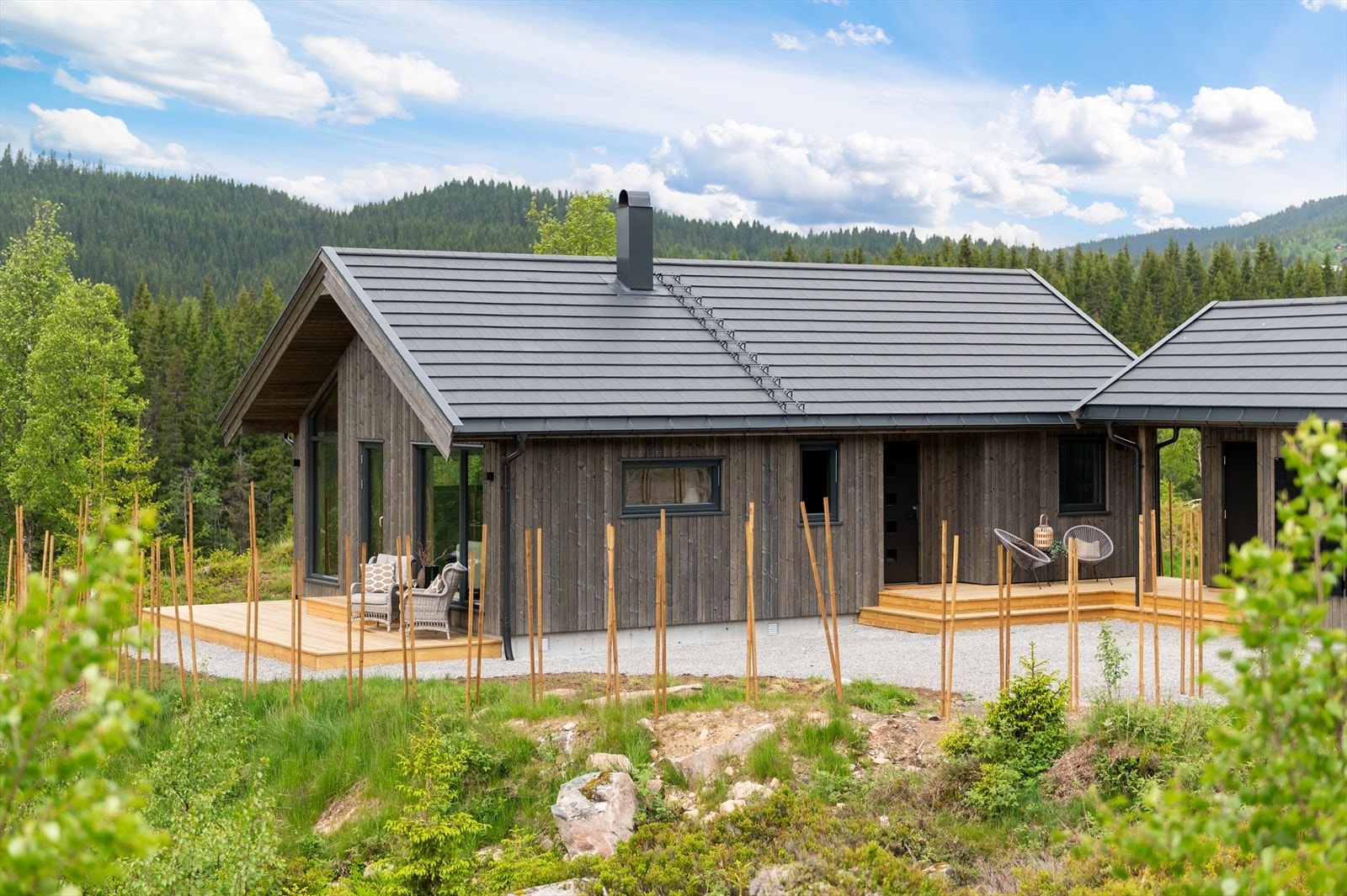Det vil bli etablert skigard som gir en naturlig og innrammet tomt. Galleribilde