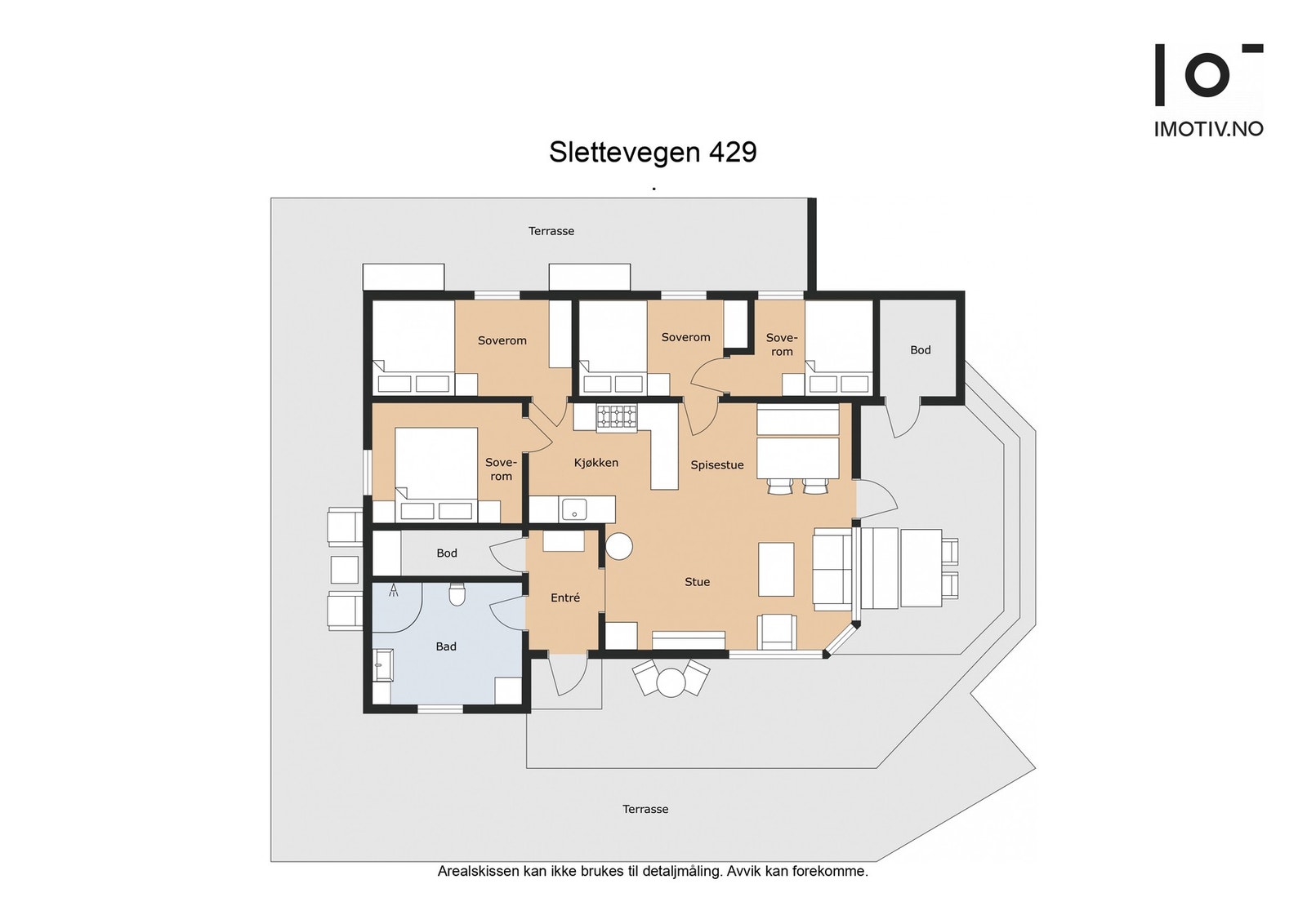 Planskisse. Funksjonell planløsning og alt på ett plan. Areal BRA-i: 68 m² Galleribilde