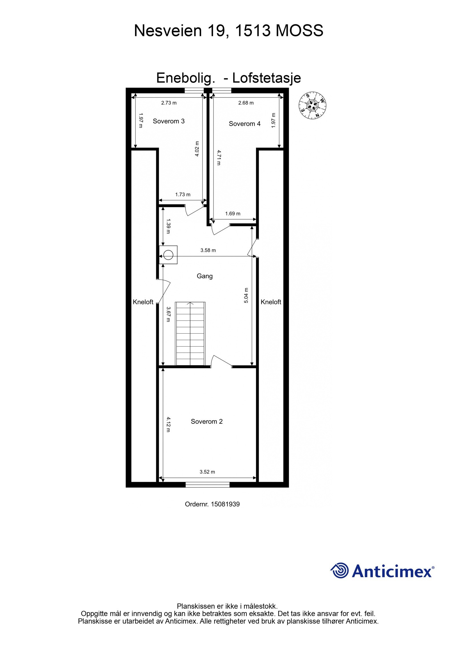 Plantegning - Lofstetasje. Galleribilde