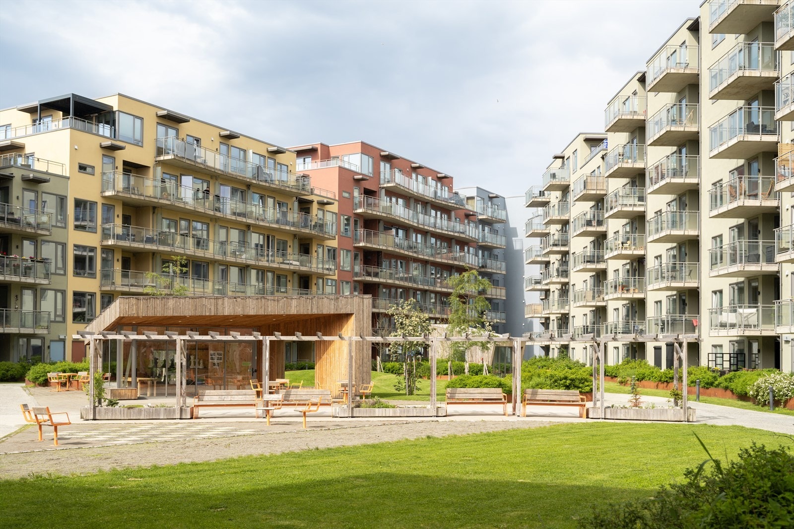 Fine fellesarealer for beboerne i Lilleby Triangel. Galleribilde