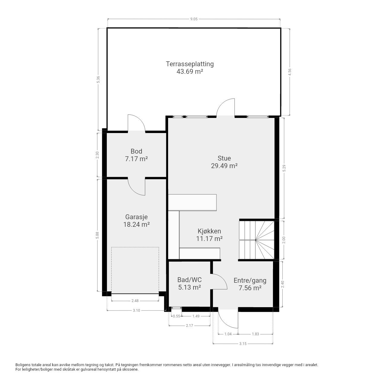 Plantegning - 1.etg Galleribilde