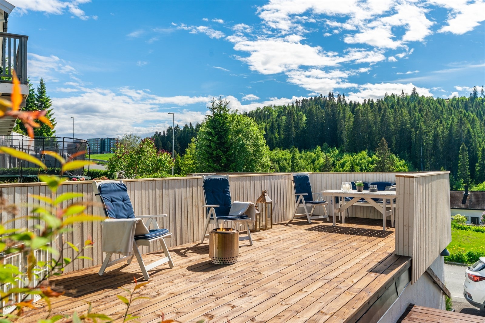 Terrassen ble utvidet i 2026 med 24m². Galleribilde