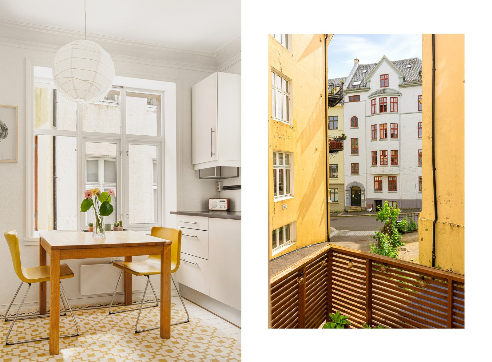 Det er god plass til et spisebord på kjøkkenet. Her har du et flott kjøkken hvor du kan lage deilige middager til venner og familie. Galleribilde