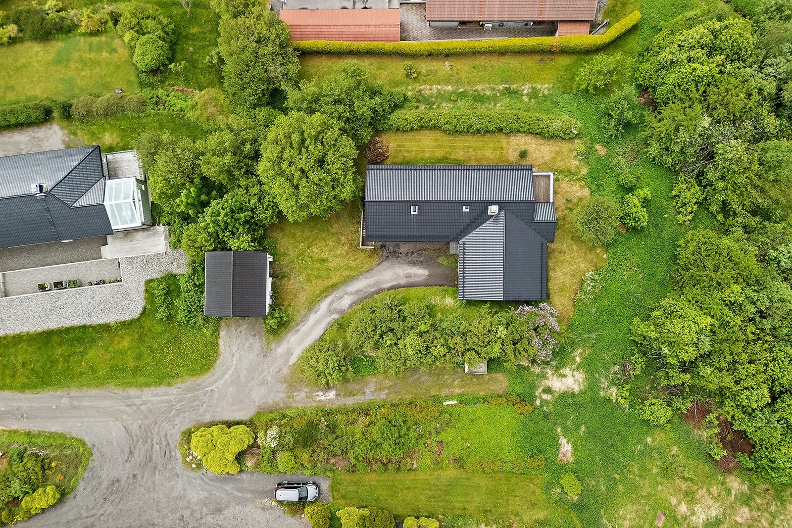 Stor enebolig med garasje. Galleribilde