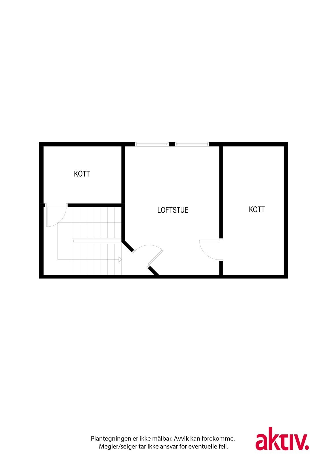 Planoversikt loft. Avvik kan forekomme. Galleribilde