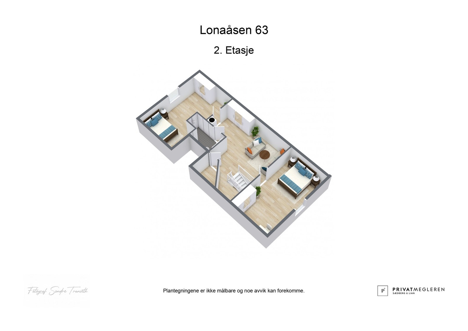Planløsningen i 2.etasjen. Galleribilde
