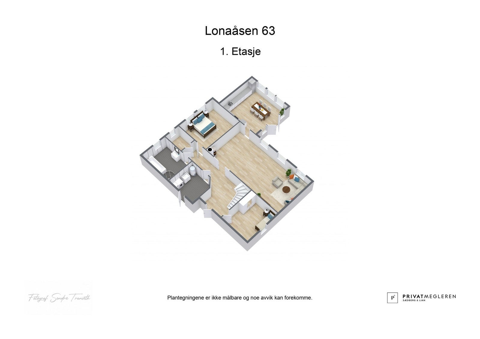 Planløsningen i hovedetasjen. Galleribilde