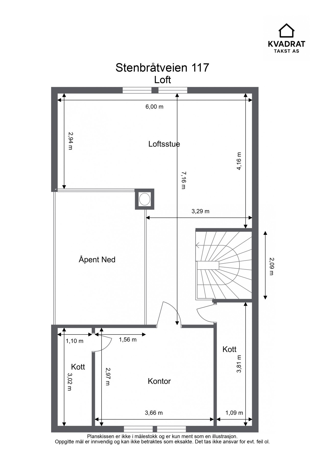 Planskisse loft Galleribilde