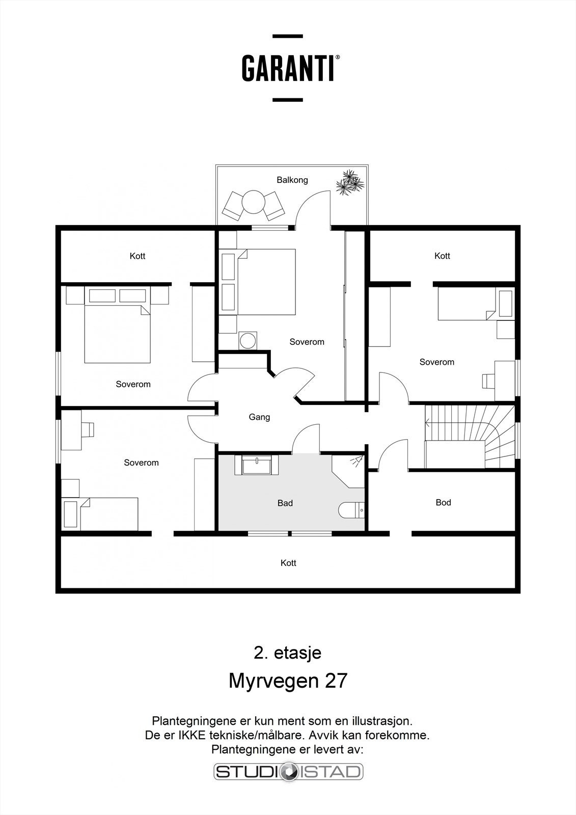 Plantegning 2. etasje Galleribilde