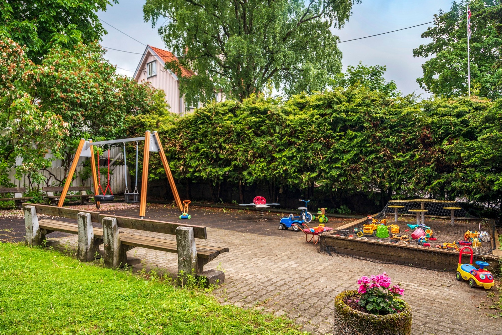 Et perfekt samlingspunkt for lekende barn eller andre sosiale sammenkomster for beboere i alle aldre. Galleribilde