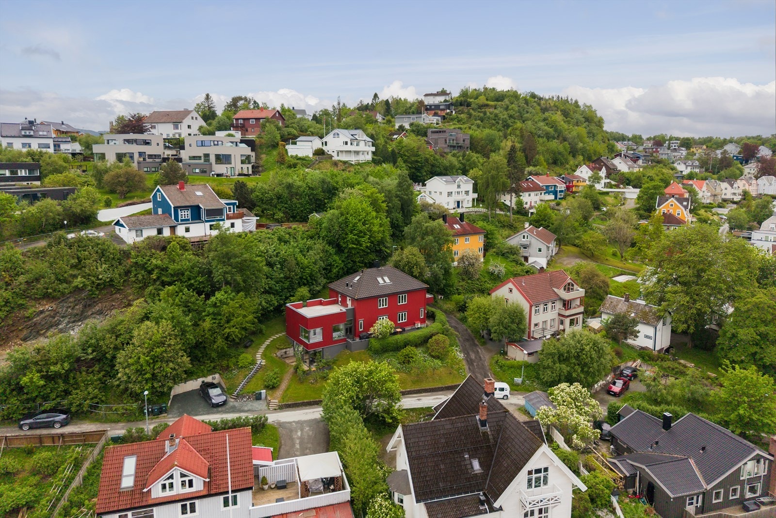 Overiktsbilde av nabolaget. Galleribilde