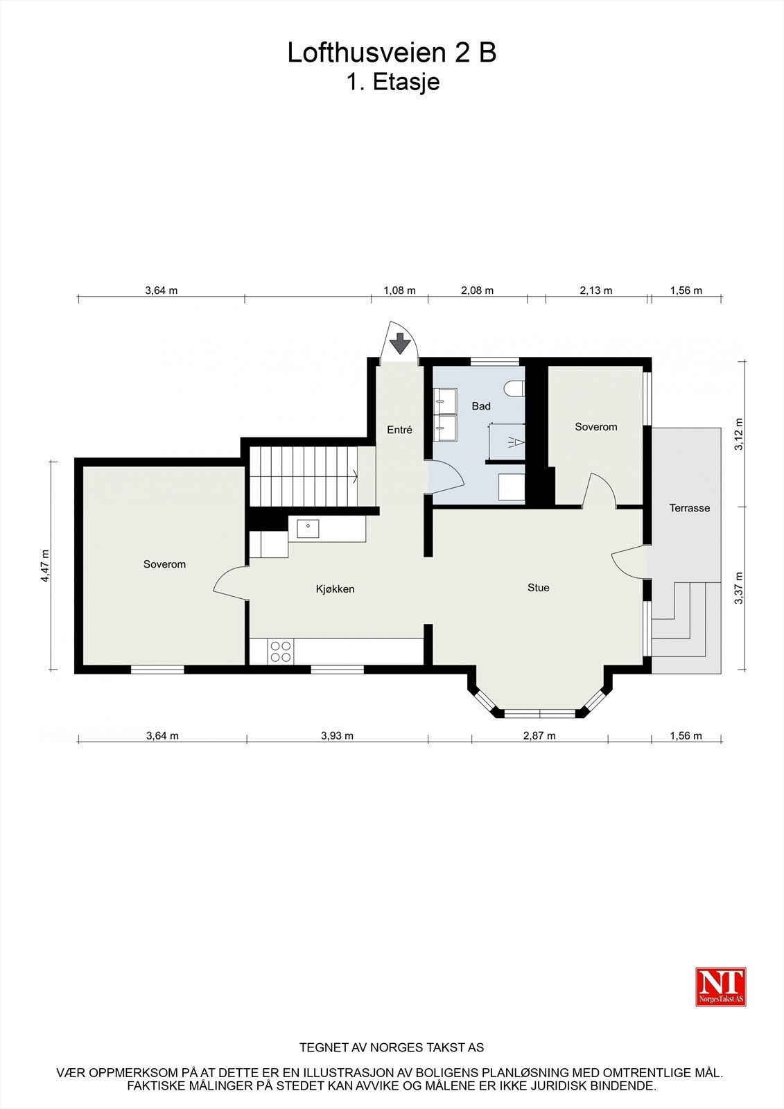 Planskisse 1. etasje Galleribilde