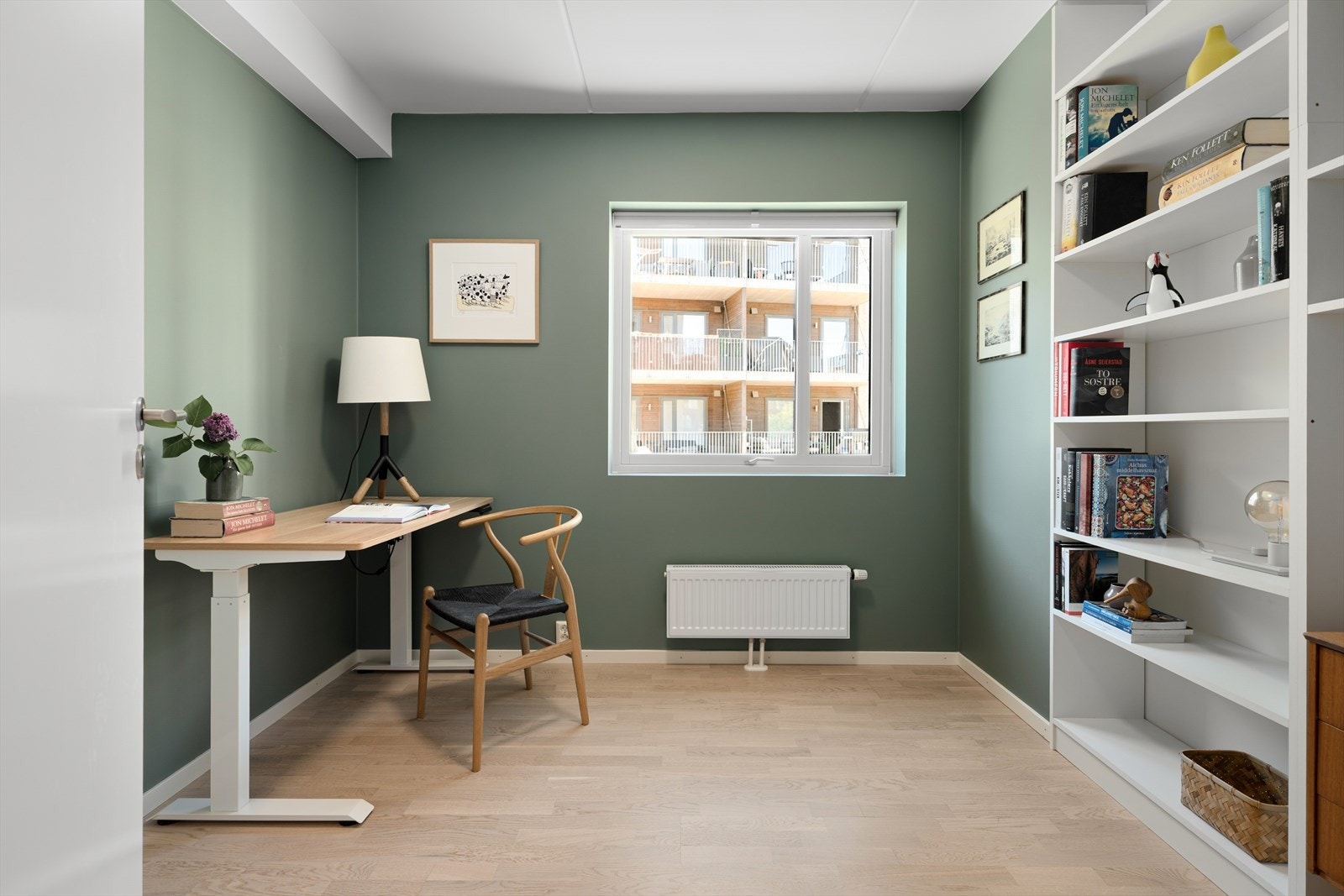 Det tredje soverommet er i dag innredet som kontor. Galleribilde