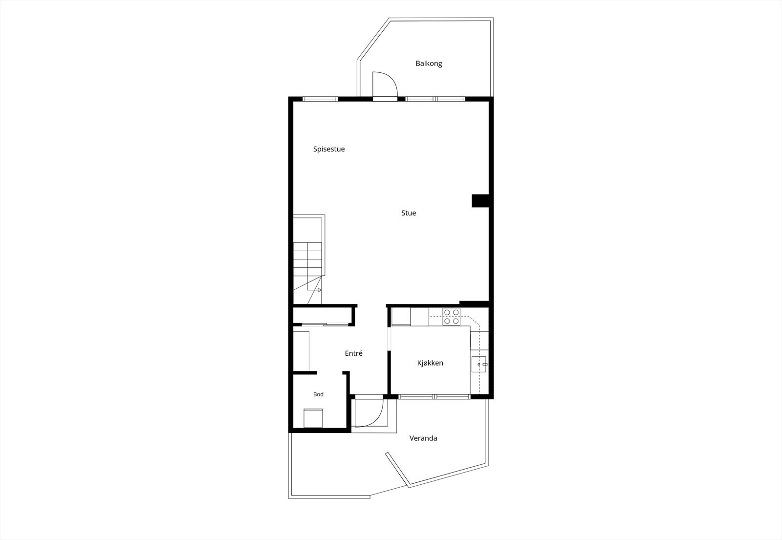 Plantegning 2. etasje Galleribilde