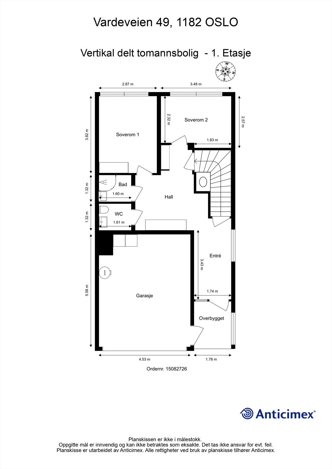 Planskisse 1. etasje. Galleribilde