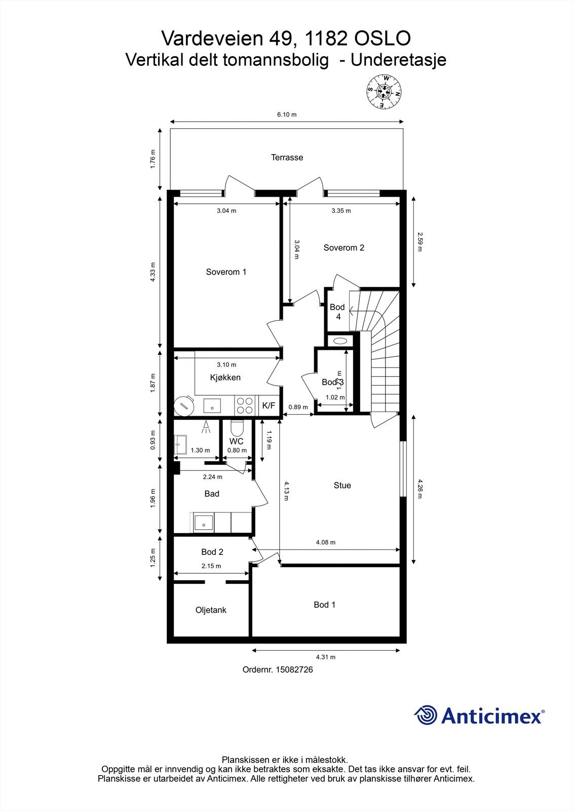 Planskisse underetasje. Galleribilde