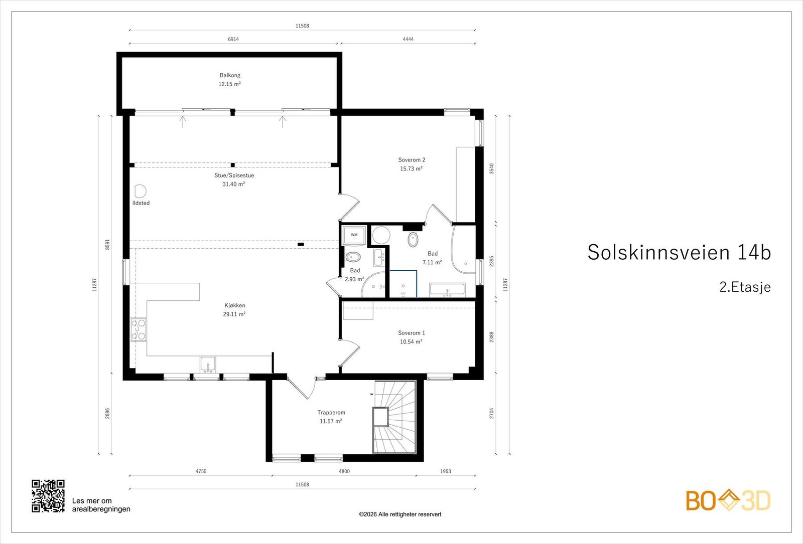 Plantegning hovedetasje Galleribilde