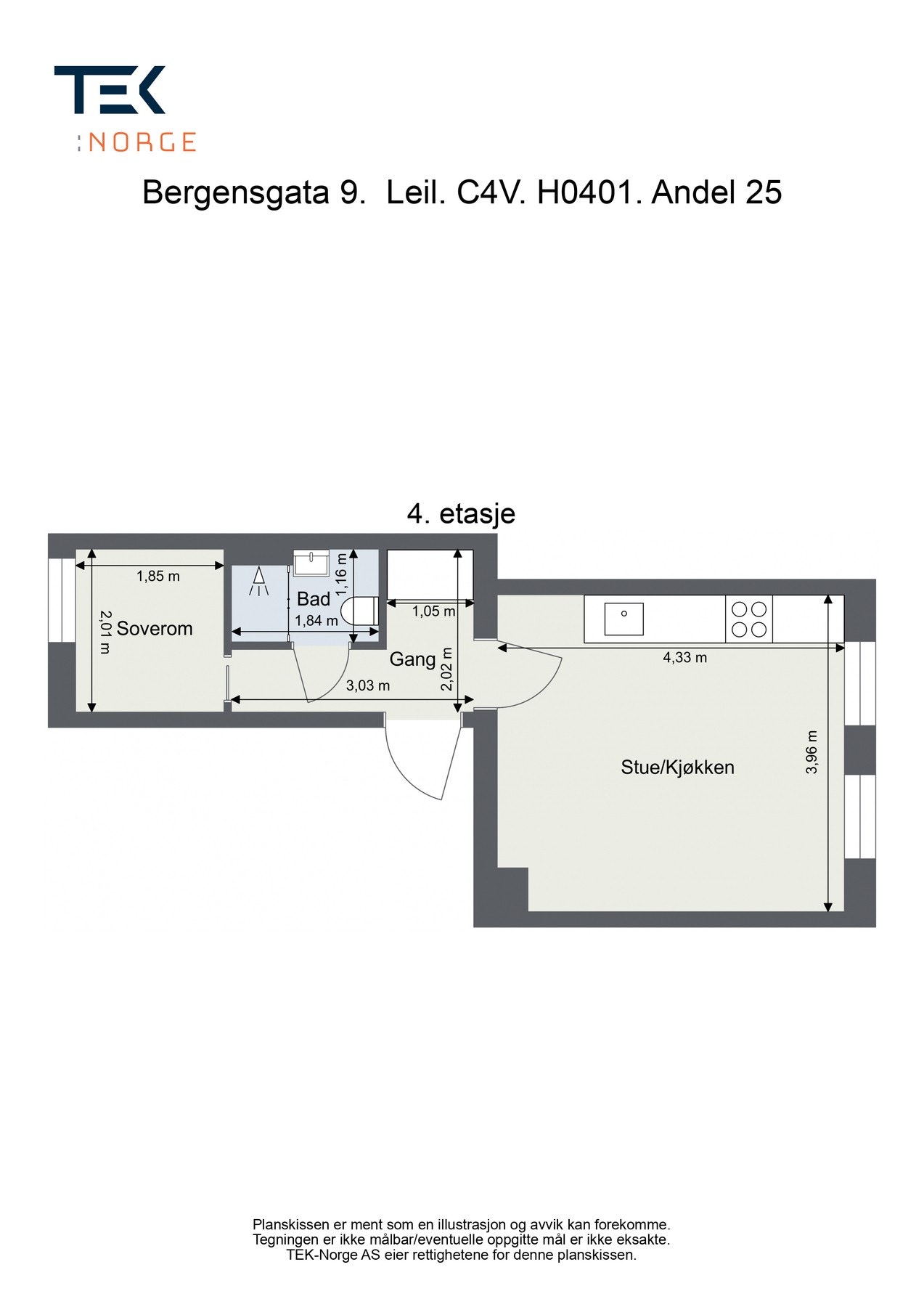 Gjennomgående planløsning Galleribilde
