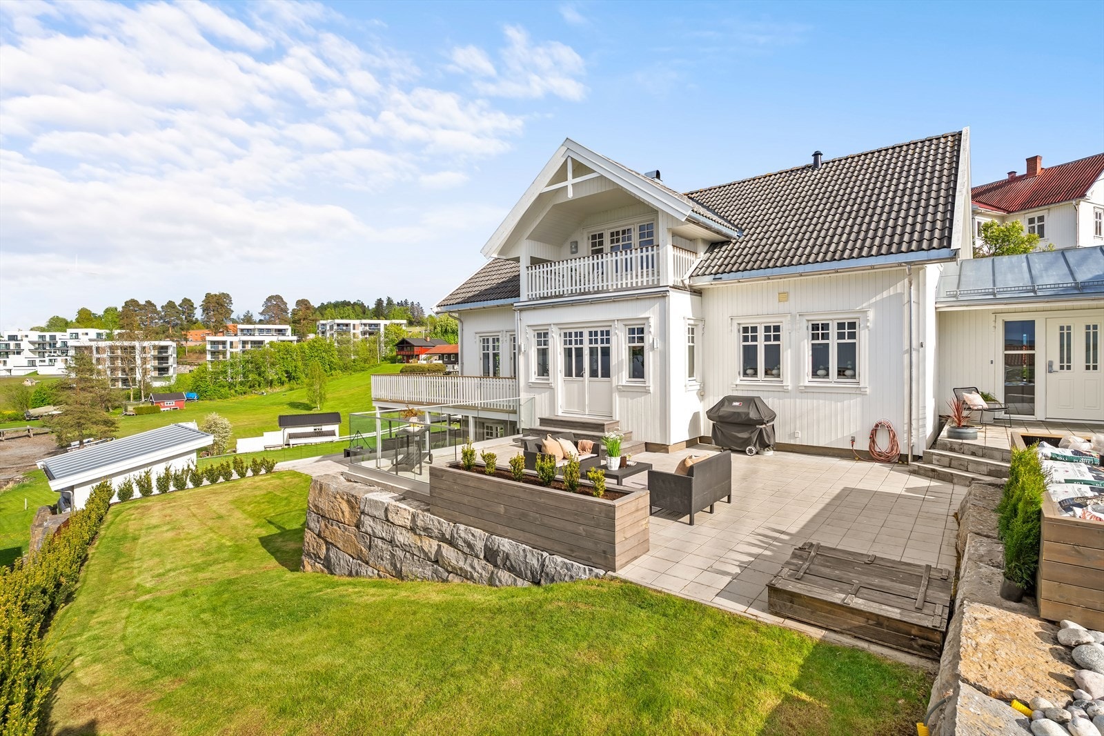 Huset ble bygget i 2013 og fremstår velholdt og oppgradert også de senere årene Galleribilde